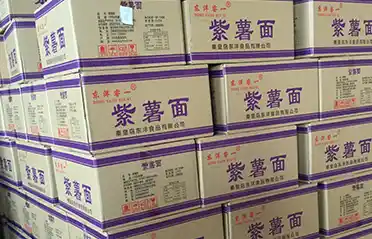 A lila édesburgonyás tészta sütemények rántva vannak? A Dongyang Foods nem sült eljárást alkalmaz.
